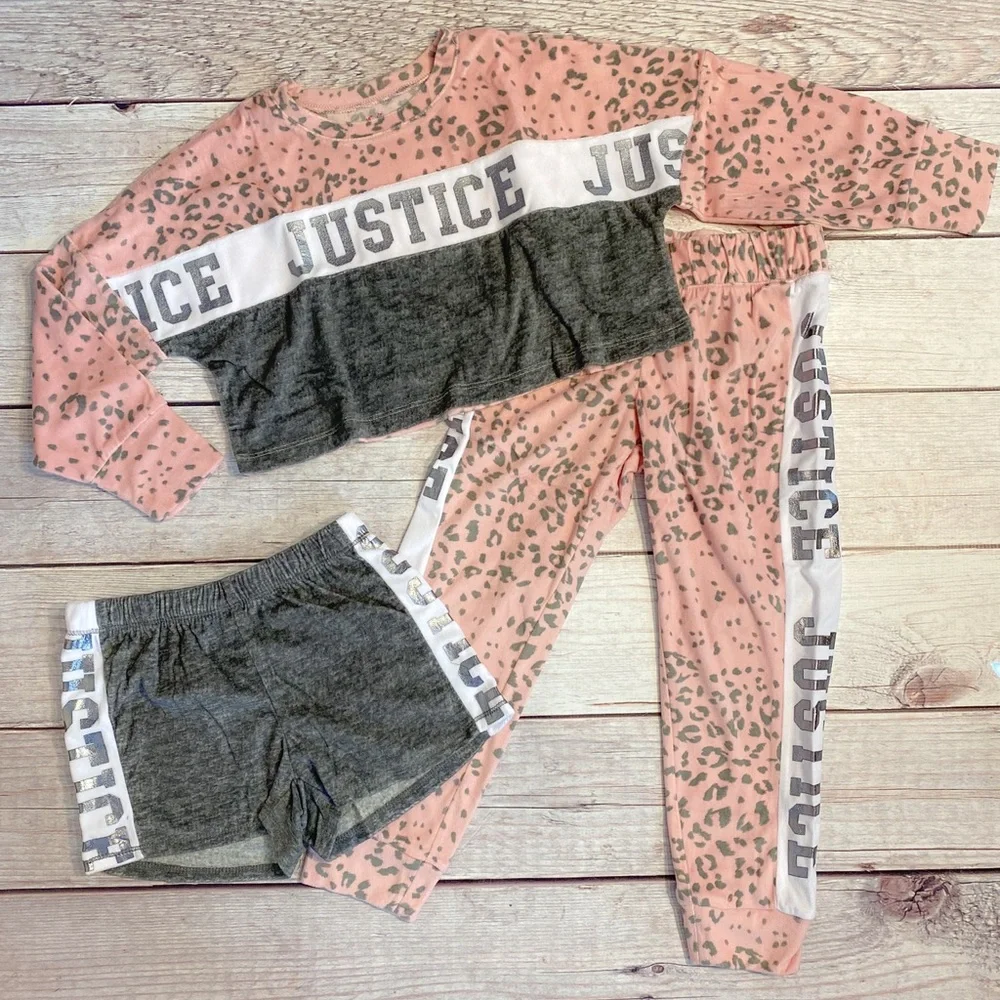 📌🆕 Justice • Fleece • Shorts & Pants Pajama Set